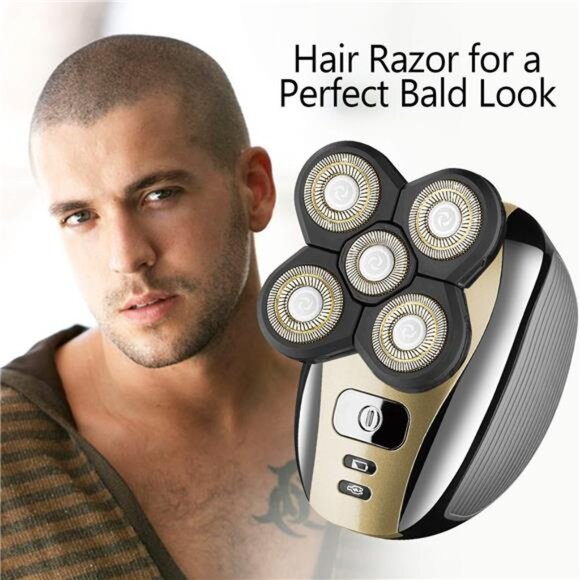 Electric Razor for Men Head Shaver for Bald Men Grooming Kit 5 in 1 Wet Dry - Picture 5 of 7